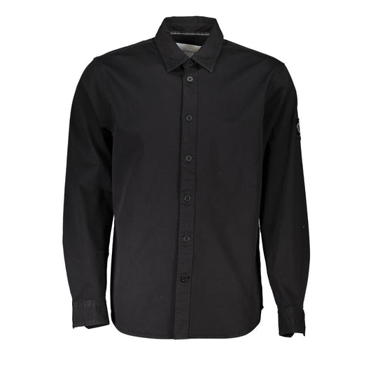 Calvin Klein Sleek Black Long Sleeved Designer Shirt