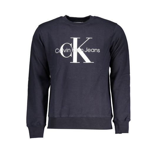 Calvin Klein Crew Neck Fleece Sweatshirt in Blue