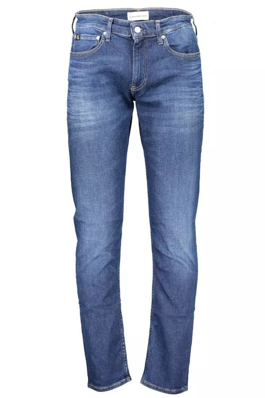 Calvin Klein Sleek Slim Fit Blue Jeans with Recycled Cotton