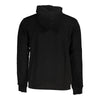 Fila Sleek Black Hooded Sweatshirt with Embroidery