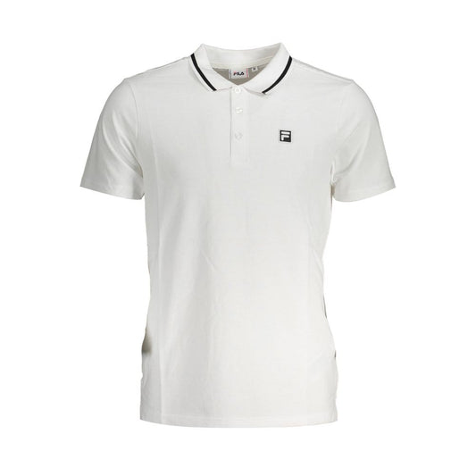 Fila Chic White Cotton Polo with Contrast Detailing