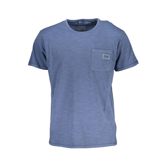 Guess Jeans Chic Crew Neck Pocket Tee in Blue