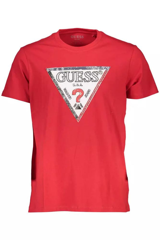 Guess Jeans Organic Cotton Logo Tee with Round Neck