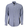 Harmont & Blaine Elegant Blue Button-Down Organic Cotton Shirt