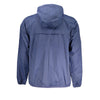 K-WAY Sleek Waterproof Blue Jacket with Contrast Details