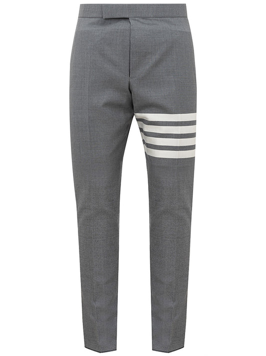 Thom Browne Elegant Dark Gray Tailored Trousers