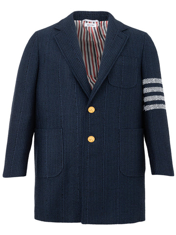 Thom Browne Elegant Slim Fit Chesterfield Overcoat