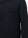 Thom Browne Elegant Grey Wool Chesterfield Overcoat