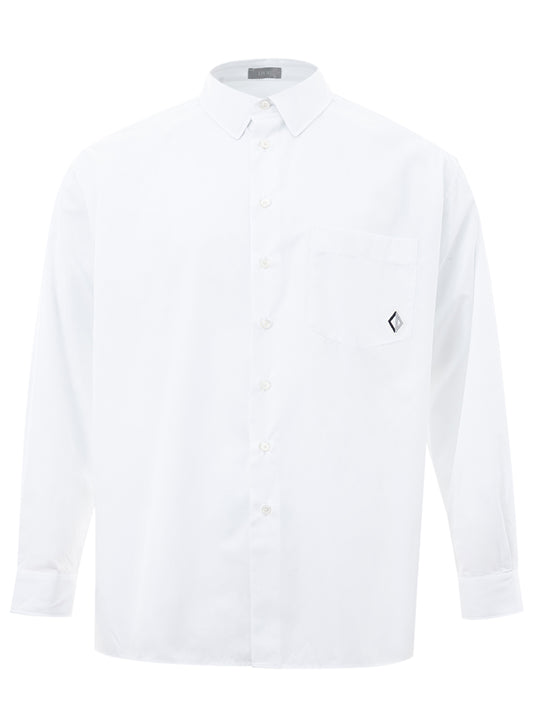 Dior Elegant White Cotton Logo Shirt - Timeless Style