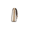Michael Kors Reed Small Camel Signature PVC Flap Saddle Crossbody Bag