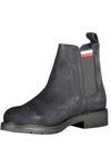 Tommy Hilfiger Chic Blue Ankle Boots with Logo Accent