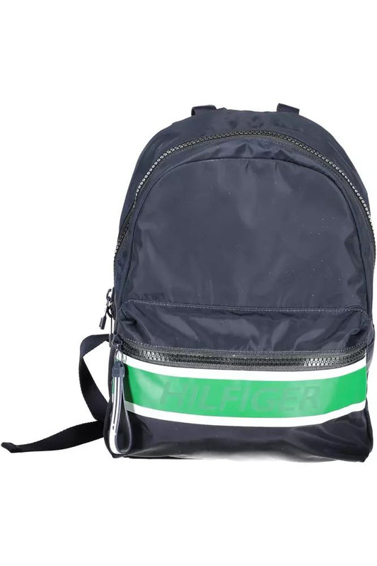 Tommy Hilfiger Sleek Blue Backpack with Laptop Holder
