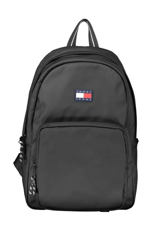 Tommy Hilfiger Elegant Black Backpack with Contrast Details