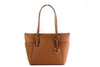 Michael Kors Charlotte Signature Leather Large Top Zip Tote Handbag Bag
