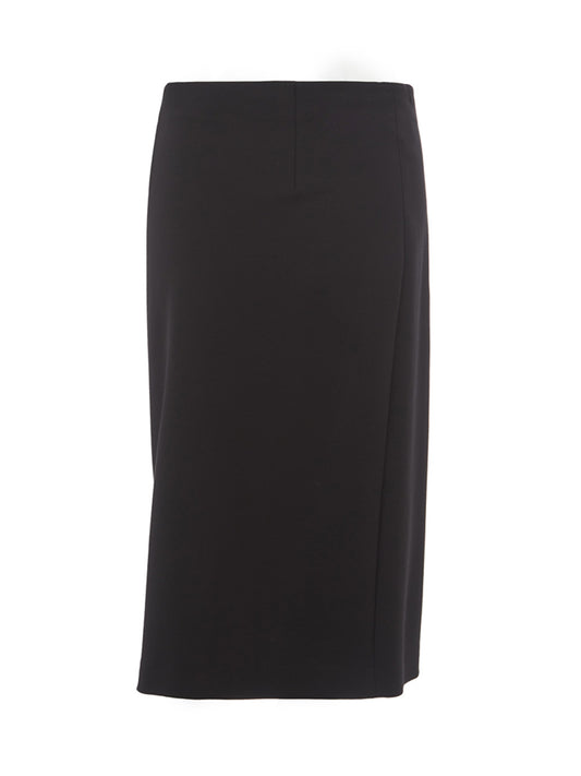 Lardini Elegant Viscose Black Skirt