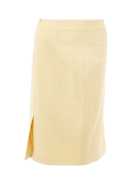 Lardini Elegant Yellow Pencil Skirt