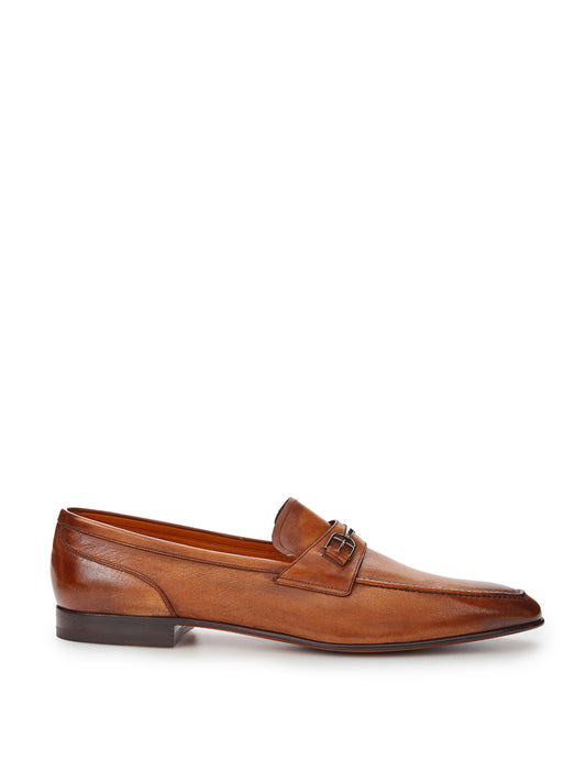 Bally Elegant Tobacco Leather Loafers with Fade Effect