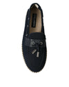 Dolce & Gabbana Navy Blue Slip On Men Moccasin Loafers Shoes