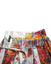 Dolce & Gabbana Multicolor Majolica High Waist A-line Skirt