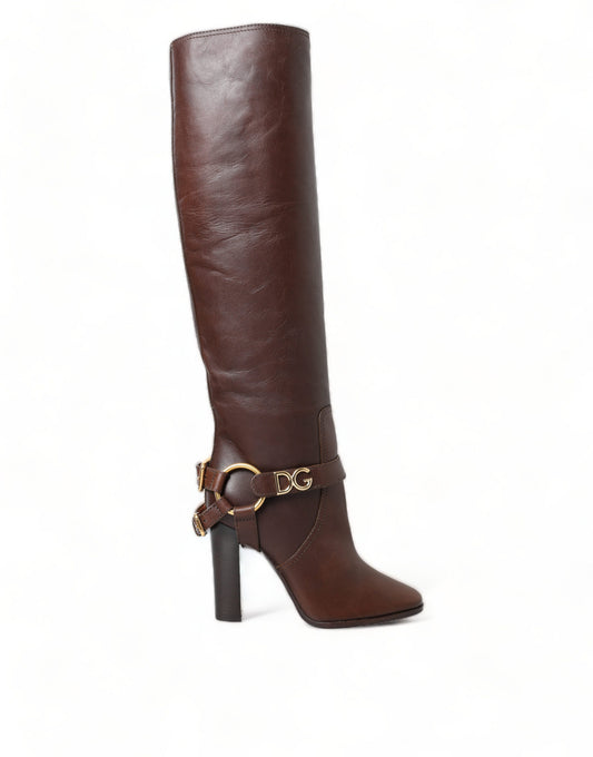 Dolce & Gabbana Elegant Leather High Rider Boots