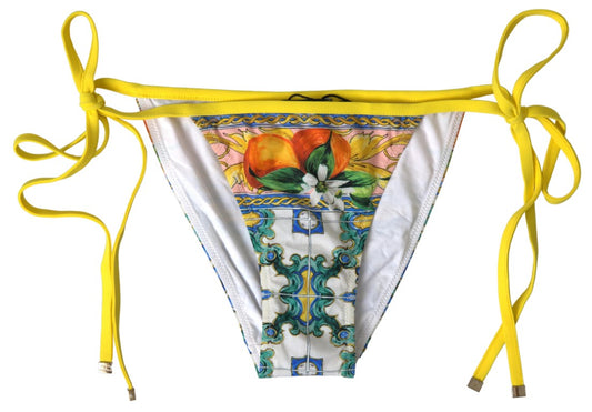 Dolce & Gabbana Majolica Print Bikini Bottoms – Summer Chic