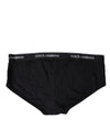 Dolce & Gabbana Black Cotton Stretch Slip Brando Brief Underwear