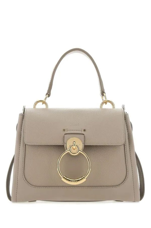 Chloé Elegant Motty Grey Calfskin Tess Handbag