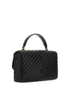 PINKO Elegant Black Quilted Calfskin Handbag