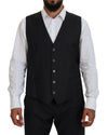 Dolce & Gabbana Elegant Black Wool Silk 3-Piece Martini Suit
