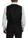 Dolce & Gabbana Elegant Black Wool Silk 3-Piece Martini Suit