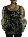 Dolce & Gabbana Elegant Green Banana Leaf Silk Blouse Top