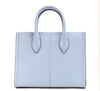 Michael Kors Mirella Small Pale Blue Leather Top Zip Shopper Tote Crossbody Bag