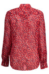 Gant Elegant Red Silk Blend Long-Sleeved Shirt