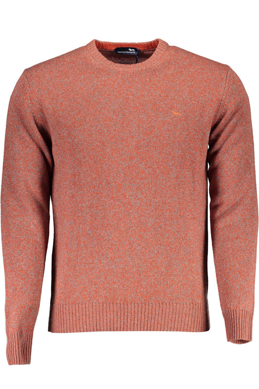 Harmont & Blaine Elegant Pink Crew Neck Sweater with Embroidery
