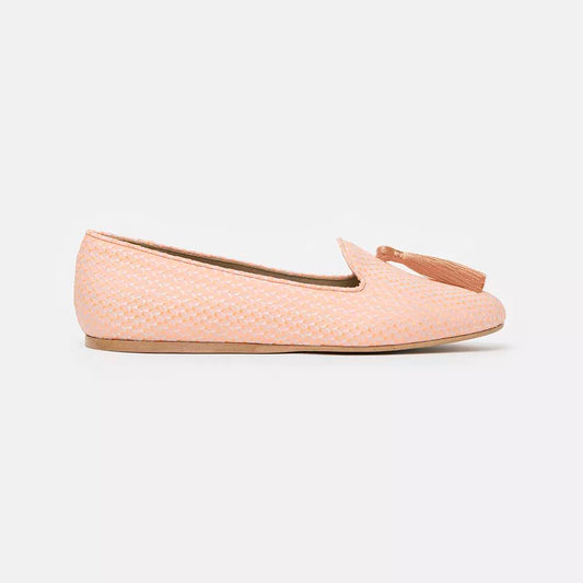 Charles Philip Elegant Pink Silk Alba Loafers