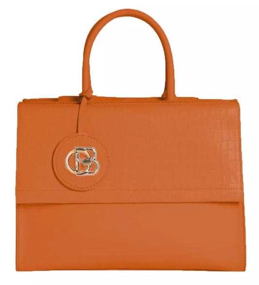 Baldinini Trend Chic Calfskin Button-Closure Handbag