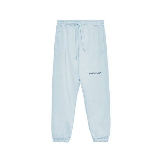 Hinnominate Elegant Gray Cotton Sweatpants With Logo Print