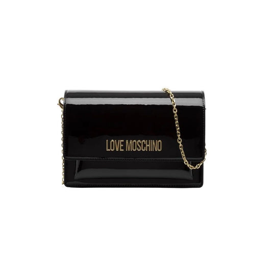Love Moschino Glossy Chic Faux Leather Shoulder Bag