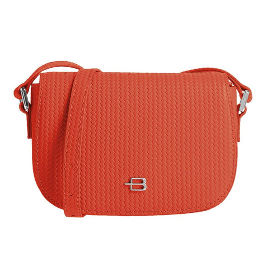 Baldinini Trend Elegant Woven Pattern Calfskin Shoulder Bag