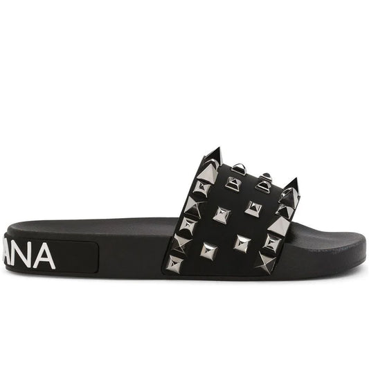 Dolce & Gabbana Studded Elegance Slipper Sandals