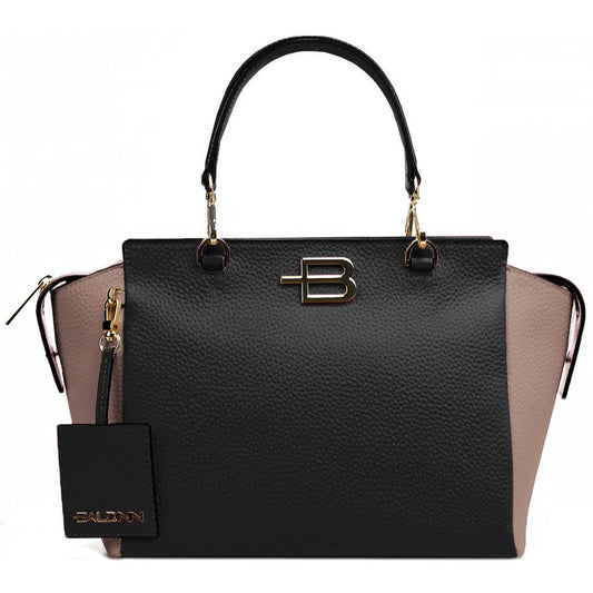 Baldinini Trend Elegant Two-Tone Calfskin Handbag