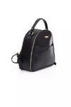 Baldinini Trend Chic Black Backpack with Golden Accents
