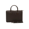 Cerruti 1881 Elegant Brown Leather Briefcase with Strap
