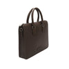 Cerruti 1881 Elegant Brown Leather Briefcase with Strap