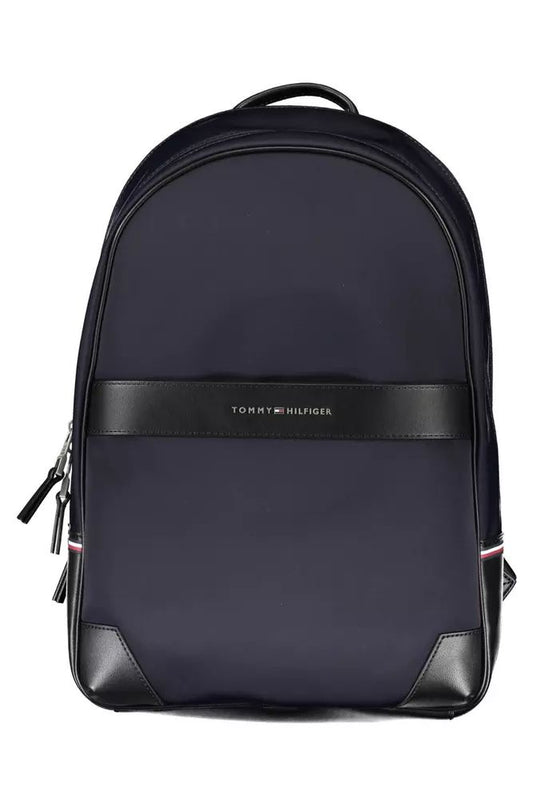 Tommy Hilfiger Elegant Blue Urban Backpack with Laptop Compartment