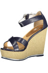 U.S. POLO ASSN. Chic Ankle-Strap Wedge Sandals with Logo Detail
