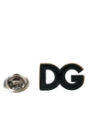 DG Logo Silver Tone Brass Pin Brooch