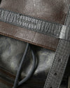 Baroque Canvas Leather Rucksack Backpack Bag