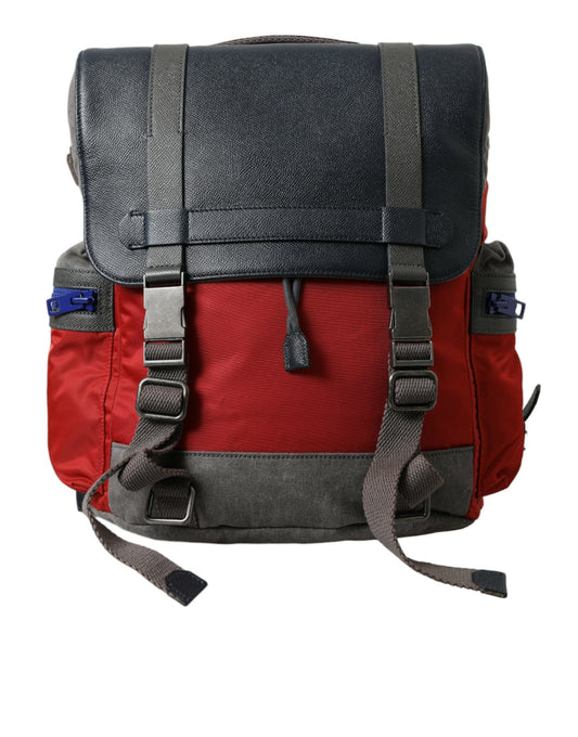 Nylon Leather Rucksack Backpack Bag