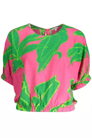 Chic Viscose Blouse with Contrasting Details